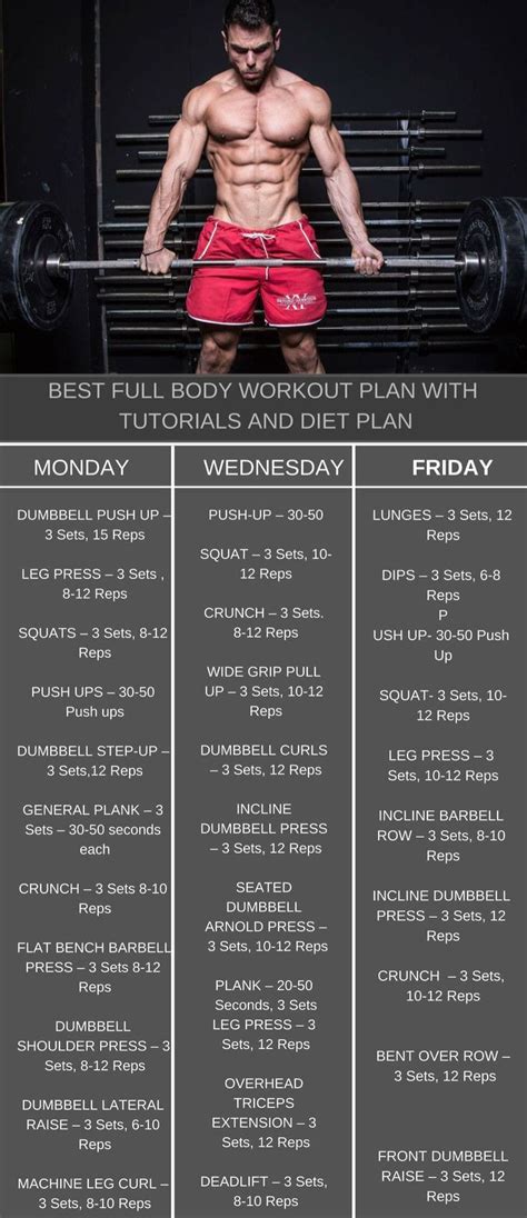 Full Body Men And Women Workout Plan To Get Ripped In 2020 Full Body