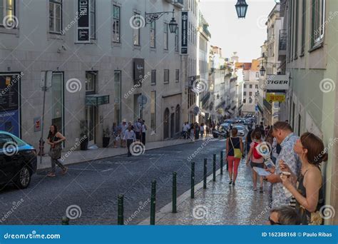 Beautiful Shops In The Historic Center Of Lisbon Editorial Stock Photo
