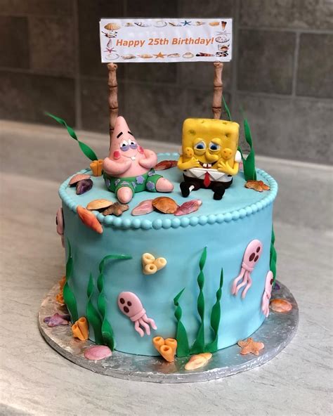 90 Spongebob 25 Cake