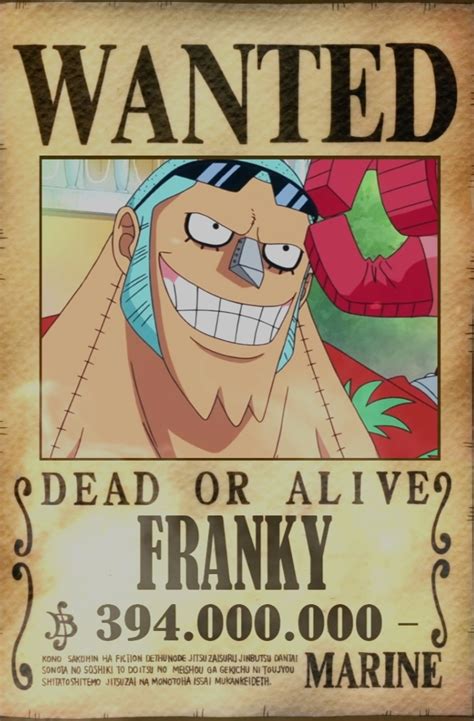 One Piece Wanted Bounty Franky Hd Wallpaper Pxfuel