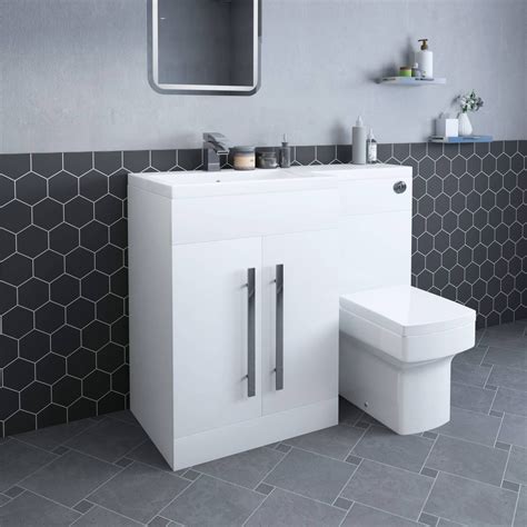 Shop from the world's largest selection and best deals for vanity bathroom suites with taps. White LH Combi Bathroom Furniture Vanity Unit Suite ...