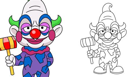 How To Draw Jumbo Killer Klowns From Outer Space Easy Drawing Step