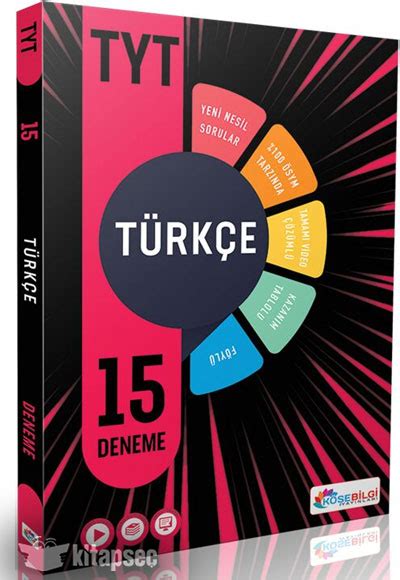 TYT Türkçe 15 Deneme KöşeBilgi Yayınları | 9786057684387