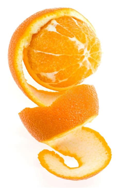 Orange With Spiral Peel Stock Image Image Of Peel Orange 8341845