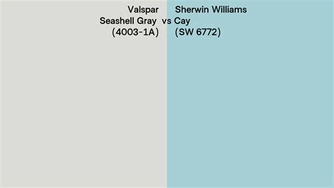 Valspar Seashell Gray 4003 1a Vs Sherwin Williams Cay Sw 6772 Side