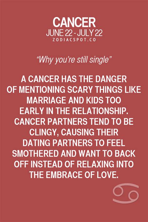 Furthermore, the daily horoscopes deals with the interpretation of your love when you are in a relationship or if you are single. Cancer Single Love Horoscope - CancerWalls