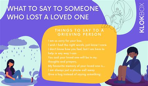 what to say to someone who lost a loved one and is grieving