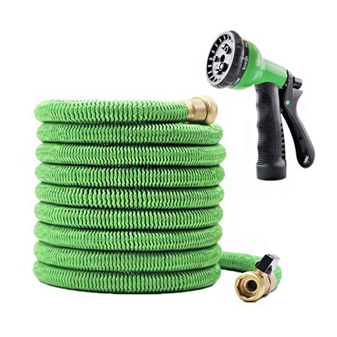 50ft Expandable Garden Hose Easy High Pressure Water Spray Nozzle