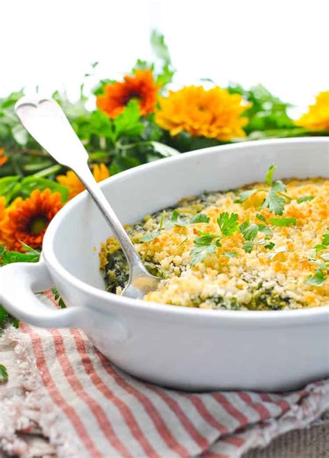 Thaw the spinach in a colander under running water. Creamed Spinach Casserole - The Seasoned Mom