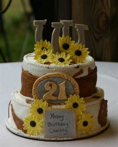 21st Birthday Western Themed Cake