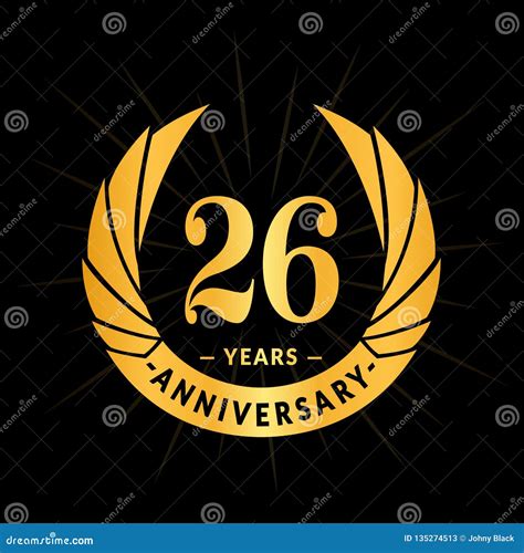 26 Years Anniversary Design Template Elegant Anniversary Logo Design