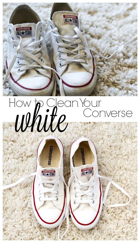 Start by rinsing your white shoes with warm water to remove any loose dirt. How to Clean White Converse - Champagne And Blue Jeans