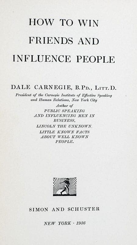 How To Win Friends And Influence People Dale Carnegie First Edition
