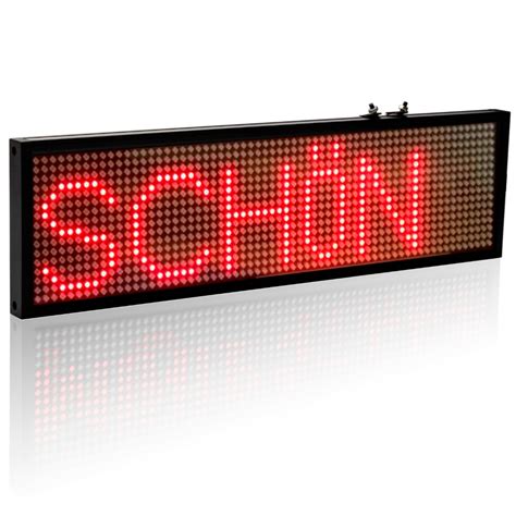 34cm Red Led Message Sign Wireless And Usb Programmable Rolling