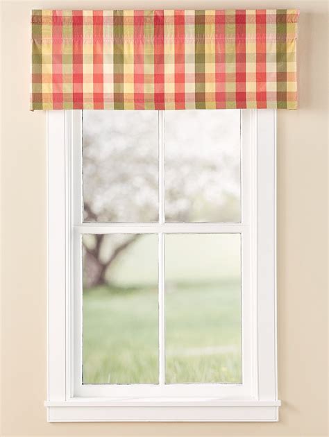 Moire Plaid Tailored Valance With Images Home Curtains Home Decor