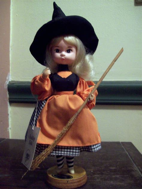 Vintage Bradley Dolls Made In Korea Miss October Halloween Witch