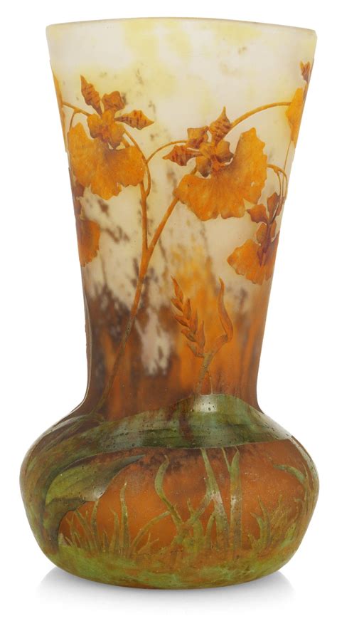 An Art Nouveau Daum Glass Vase Nancy France 23 Cm Art Deco Glass Glass Sculpture Glass Art