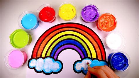 Rainbow Coloring Page For Kids Painting Fun For Children Learn Art