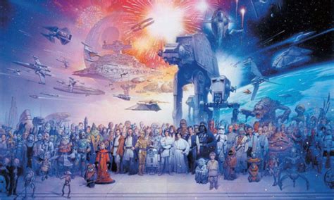 This Massive Star Wars Cast Wallpaper Mural Has Every Character From