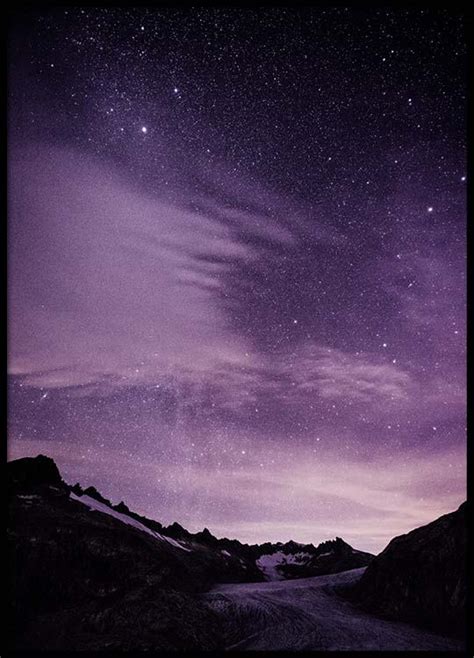 Purple Night Sky Poster