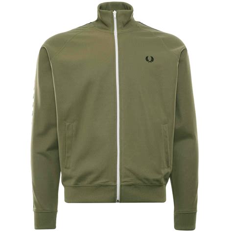 Fred Perry Taped Track Jacket Sage J6231 H04 Tape