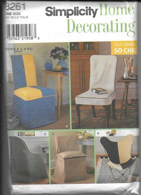 Simplicity Home Decorating Pattern Chair Covers 5 Styles Дом
