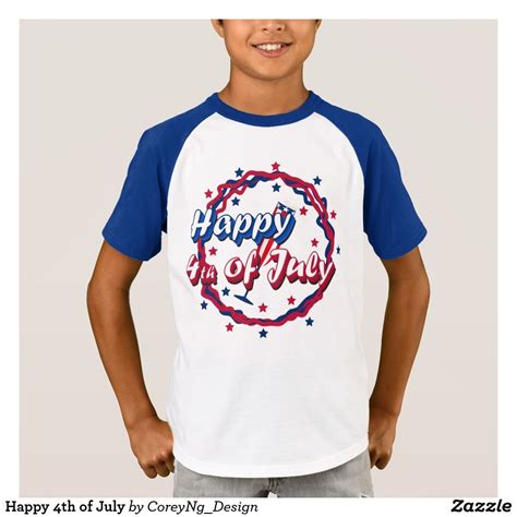Happy 4th Of July 4thofjuly Independenceday Zazzle Gift Tshirt