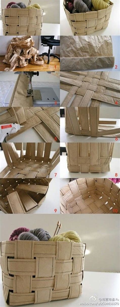 40 Diy Plastic Bag Recycling Projects Paper Basket Diy Paper Diy Basket