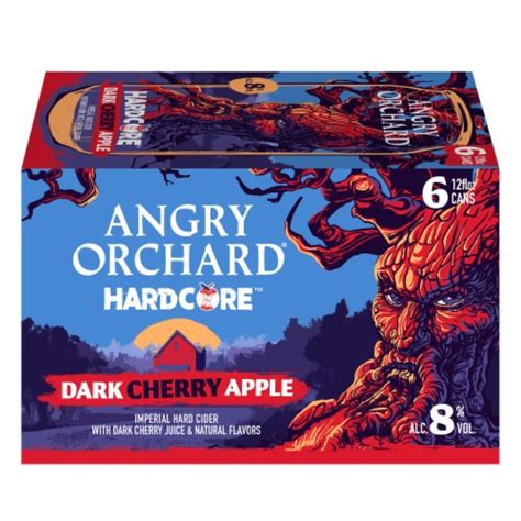 Angry Orchard Hardcore Dark Cherry Apple Hard Cider Beer 6 Cans 12