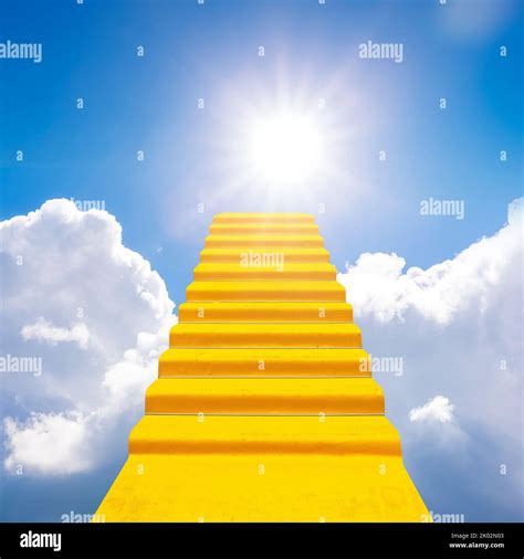 Golden Steps To Heaven Stock Photo Alamy