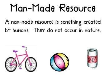 Man made resources are the signs of progress and development and are the refined form of natural resources. Resource Posters - Natural and Man-Made by Jennifer ...