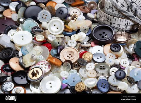 Assorted Collection Of Buttons Stock Photo Alamy