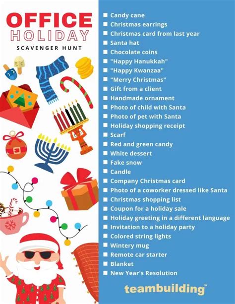 9 Best Holiday Scavenger Hunt Templates In 2022 Printable 2022