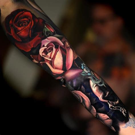Realistic Flower Tattoo Color