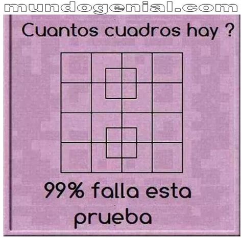 cuántos cuadrados hay Mundo Genial de la Matemática