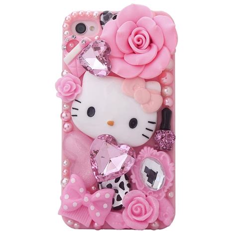 Hello Kitty Iphone 4 Iphone 4 Funda Carcasa Hello Kitty Cristal