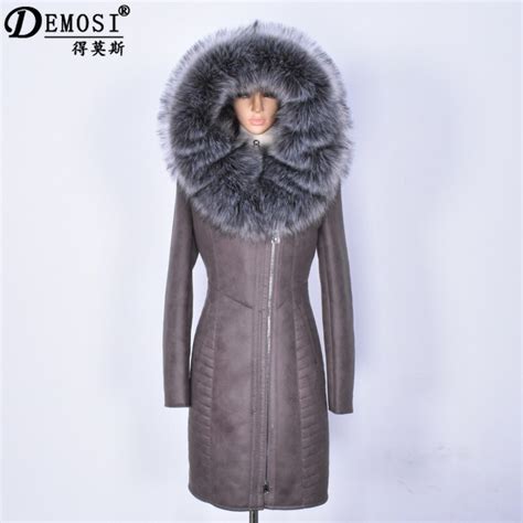 Factory Direct Supply 2017 New Faux Fur Womens Coats Suede Long Large