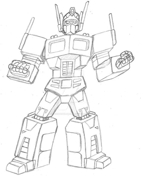 Optimus Prime Sketch By Peacekeeperj3low On Deviantart