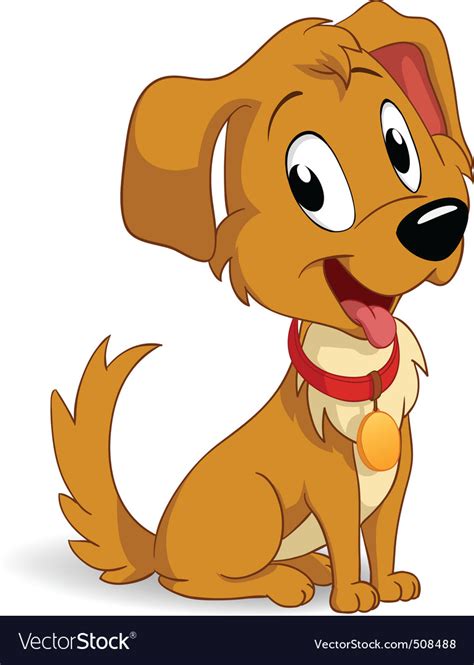 Cute Cartoon Puppy Dog Royalty Free Vector Image