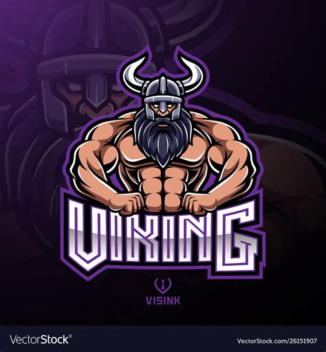 Viking Sport Mascot Logo Design Royalty Free Vector Image