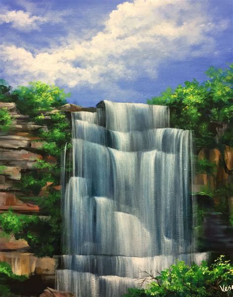 Beautiful Falling 20x16x05 Acrylic On Canvas From Art Lessons