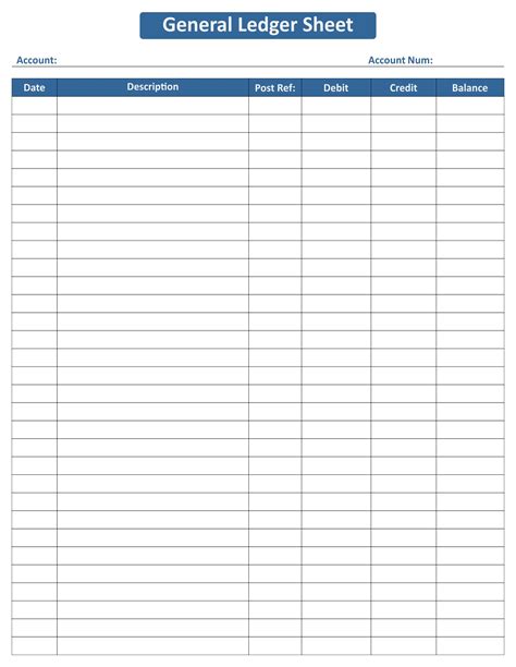 Free Printable Blank Ledger Forms Printable Forms Free Online