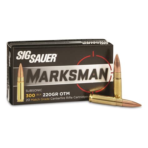 Sig Marksman Subsonic 300 Blk Sierra Matchking Open Tip Match 220