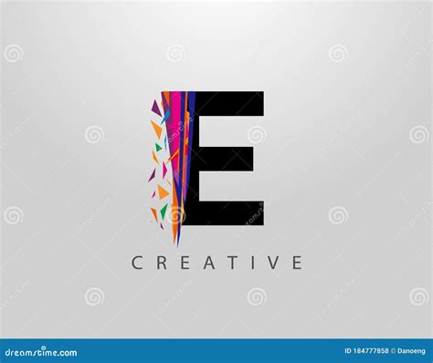 Creative Letter E Logo Mosaic Abstract E Letter Design Made Of