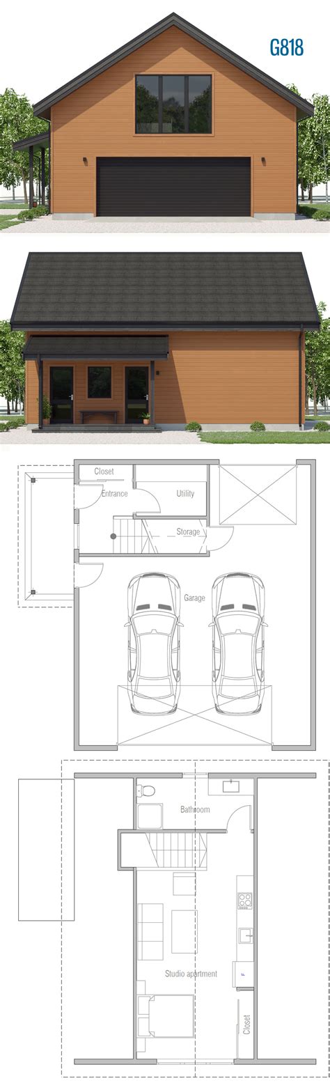 Garage Plan G818 Architectural House Plans Tiny House Design Garage