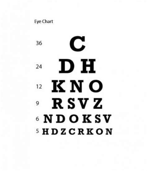 A4 Printable Eye Test Chart Free Printable Worksheet