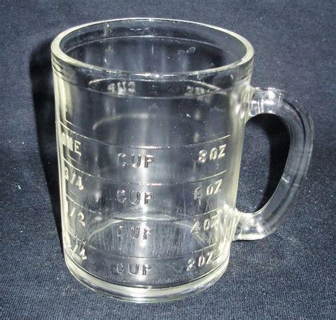 Crystal 8 Oz Dry Measuring Cup Hazel Atlas Glass Antique Price