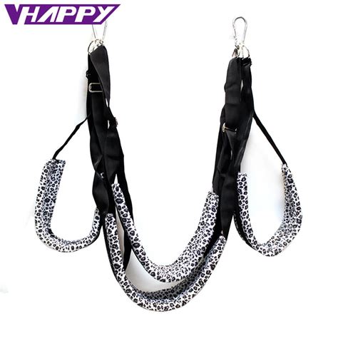 10 Pcs Lot Leopard Swing Chairs With Stainless Steel Tripod Sex Swing Harness Tool Vp A002006b