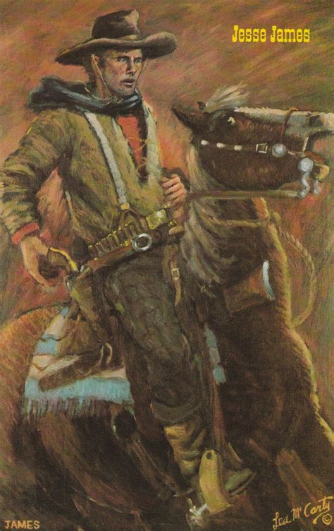 Jesse James Postcard Unposted Western Outlaw Horse Cowboy