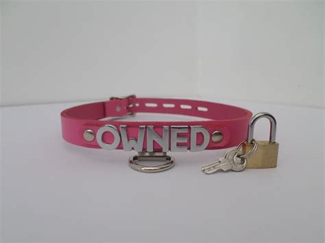 Pink Lockable Real Leather Adult Fetish Bondage Owned Collar Etsy